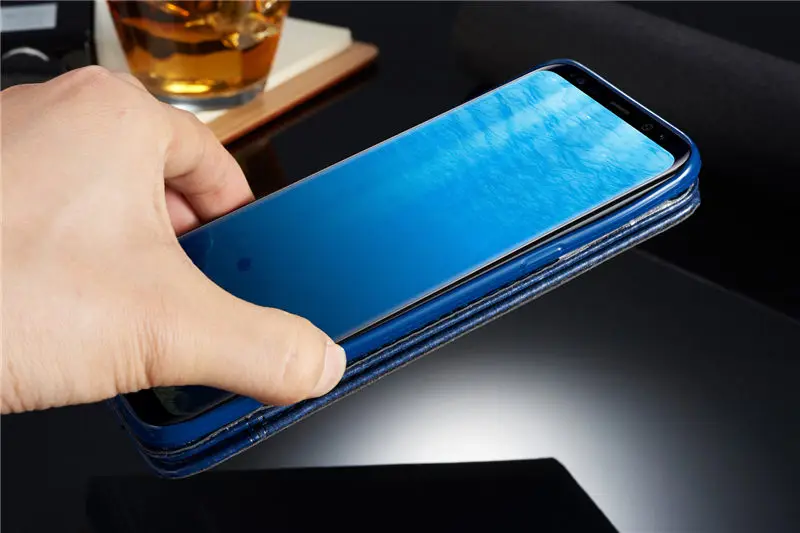 Магнитный кожаный чехол книжка для Samsung Galaxy S6 S7 Edge S8 S9 S10 Plus S10e Note 9 8 5 A7 2018