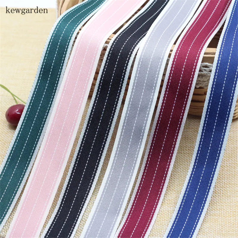 Kewgarden вручную изготовленная лента 10 мм 3/8 "22 1/8" 35 полосатые джинсовые ленты DIY