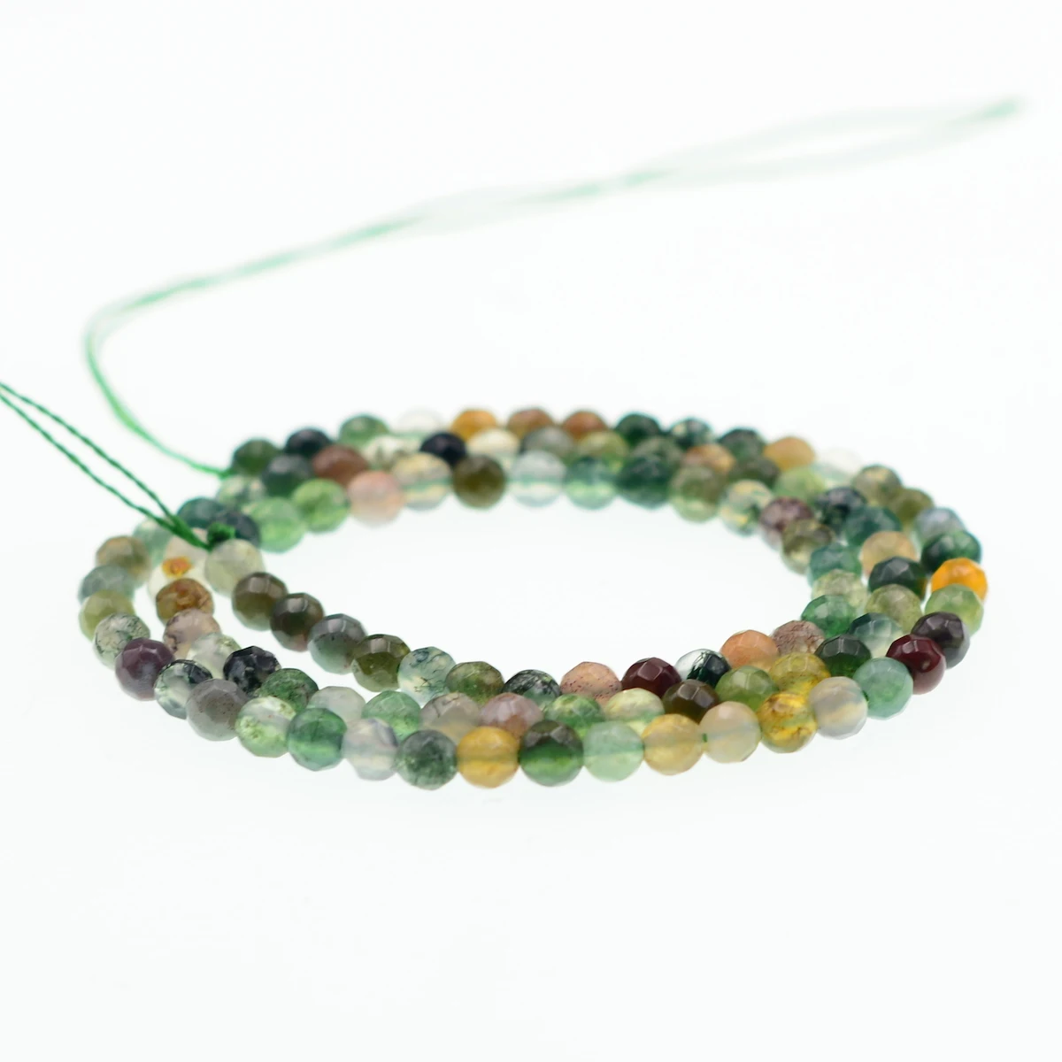 4mm round faceted india agates stone fancy jaspers beads full strand | Украшения и аксессуары