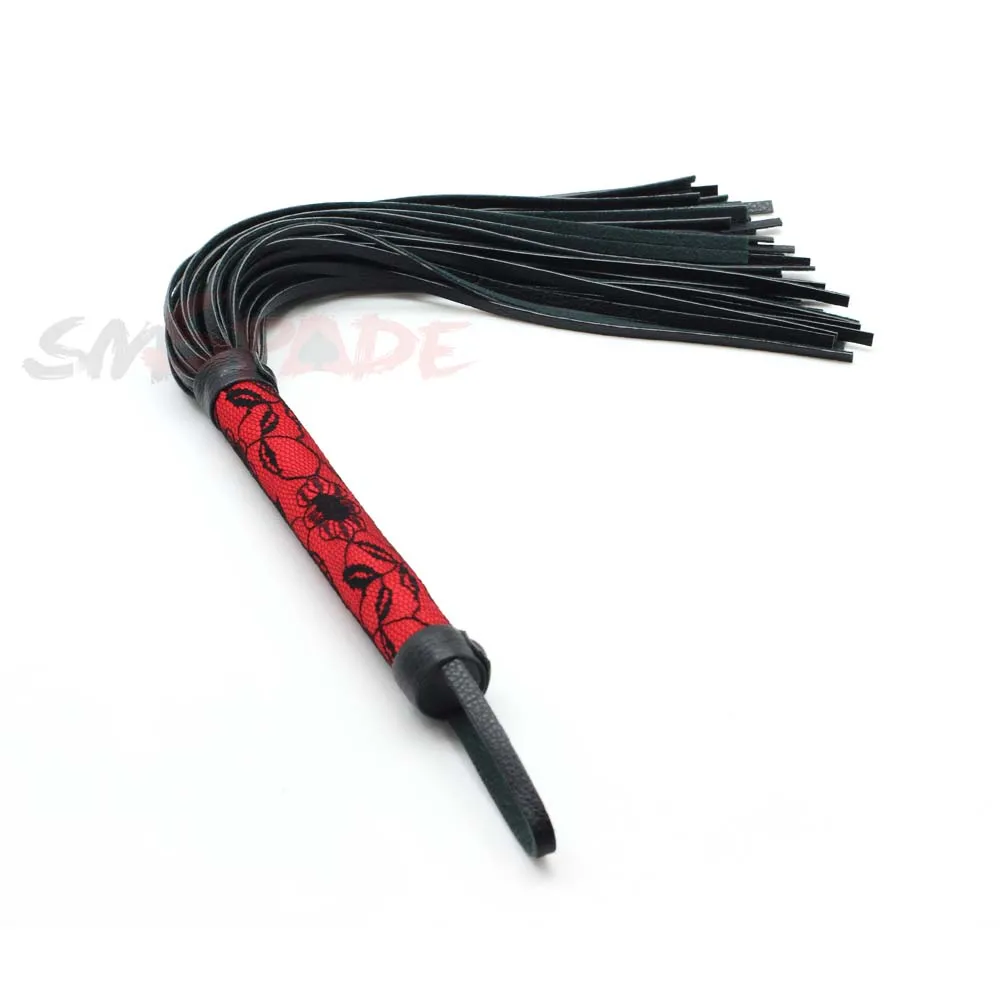 Красные кружевные кнут flogger секс порка для пар кожа PU хвосты кнута эротические