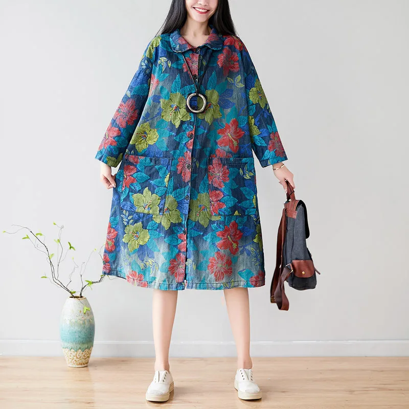 Куртка джинсовая в стиле Oversized однобортная мешковатая бойфренда ковбойском на