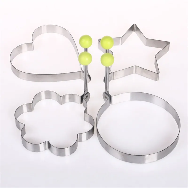 desear 4pcs Stainless Steel Fried Egg Shaper egg Pancake Ring Mould Mold Kitchen Cooking Tools | Дом и сад