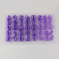 4setlot free shipping fda high quality plastic 40pcs alphabetnumbers cutout cookie cuttersmolds set