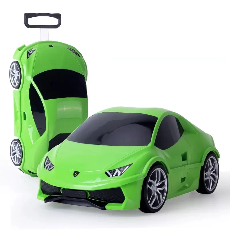 Kids Car Suitcase Travel Luggage Children Cartoon Trolley Case Boys Girls Suitcase With Wheels Carry On Rolling Luggage