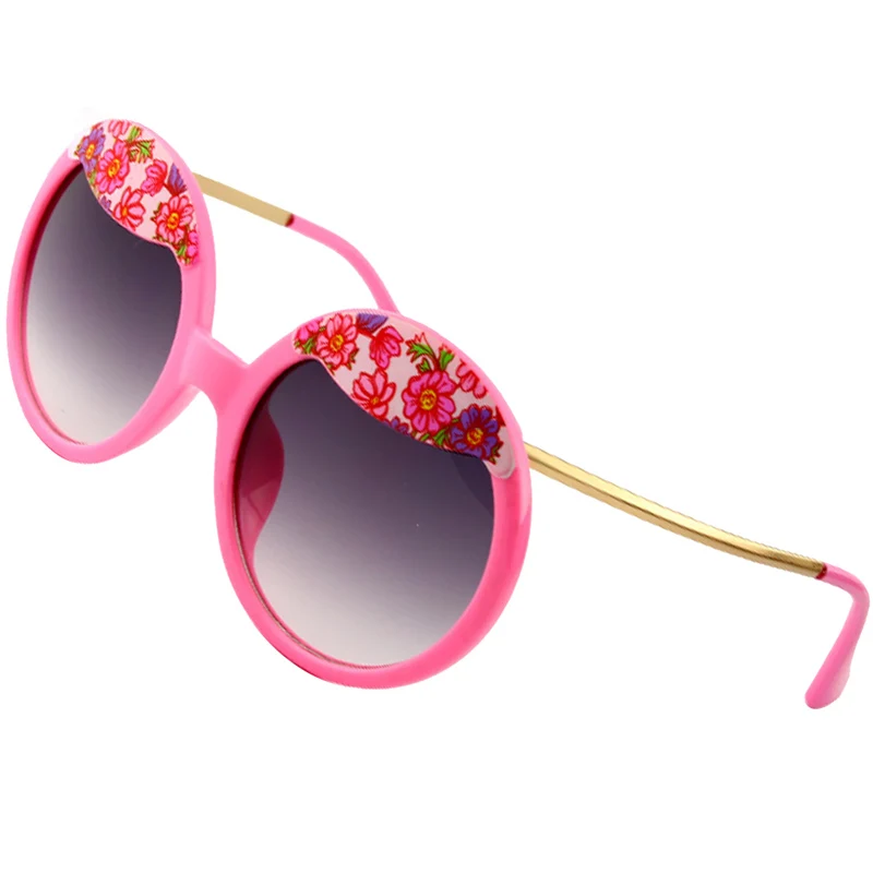 Женские солнцезащитные очки оправа в стиле заколки круглые линзы для