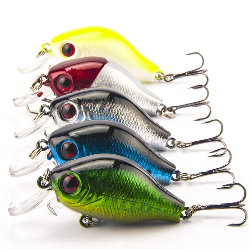 

5pcs 55mm 9g Bionic artificial Dot Long tongue Fishing Lures Hard Bait For Lake Seawater Rattling Wobbler Swimbait