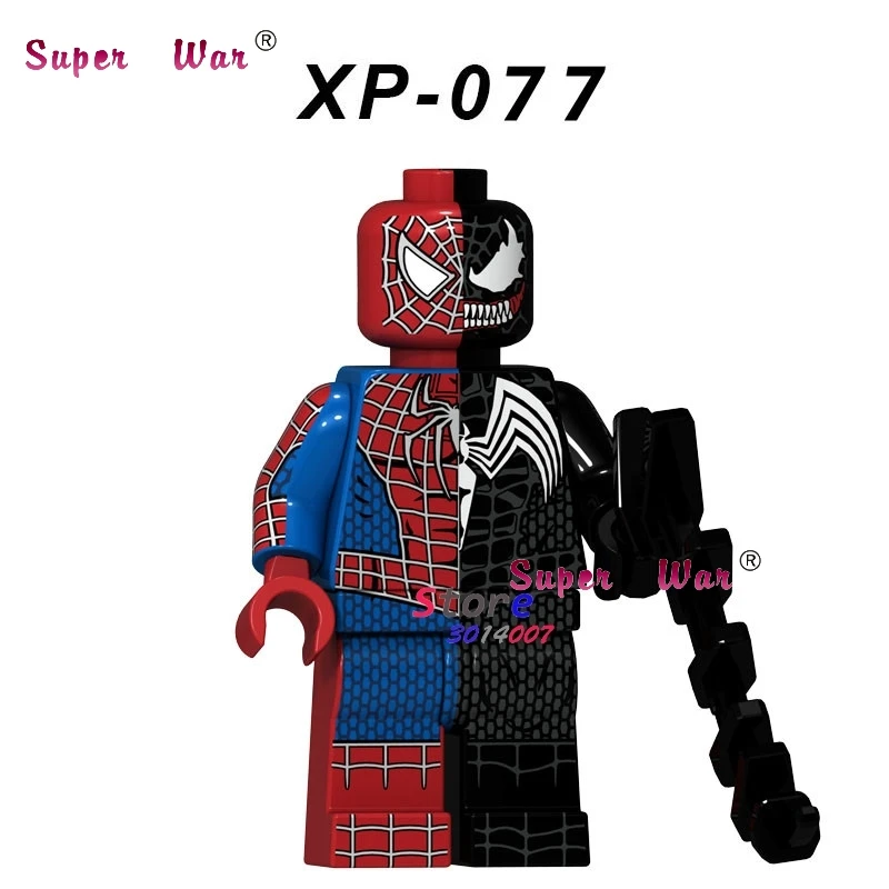 XP077 Одиночный фильм Marvel Человек-паук, Дэдпул, Капитан Америка, Железный человек, муравей, Халк, строительные блоки, игрушка для детей - Цвет: XP077