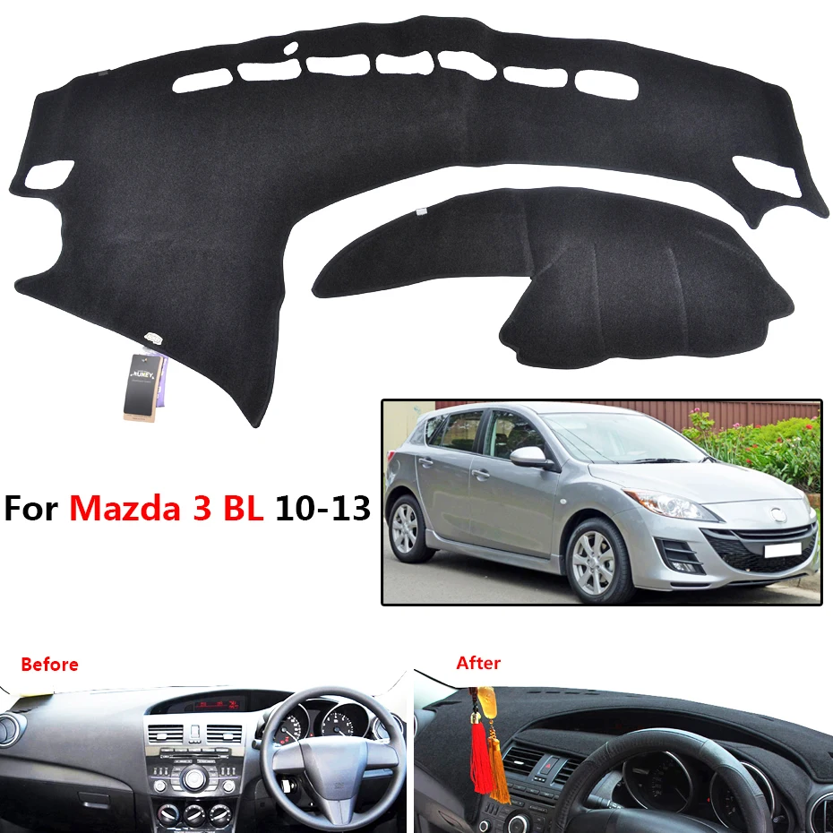 Mazda3-RHD 10-13 Автомобиля тире крышка коврик приборной панели крышки для коврового покрытия для Mazda3 Mazda 3 Axela 2003 2005 2006 2008 - Название цвета: Mazda3-RHD 10-13