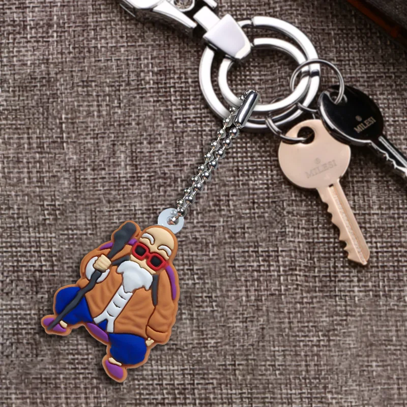 

10pcs PVC Keychain Cartoon Figure Key Chain Ball chain Key Holder Fashion Charms Trinkets
