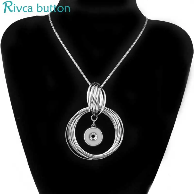 Rivca Snap Button Necklaces &amp Pendants Jewelry Fishion Angel Wings Antique Silver/Gold Colour Women Choker P01037 | Украшения и