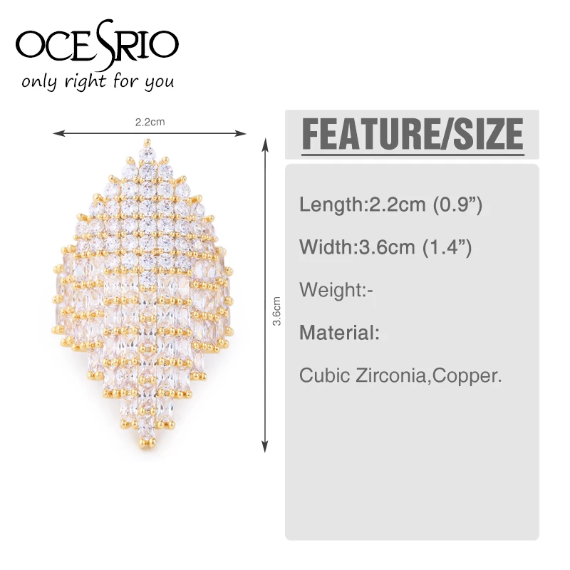 OCESRIO уникальный дизайн кольцо для женщин серебро Цвет сращивания цирконием