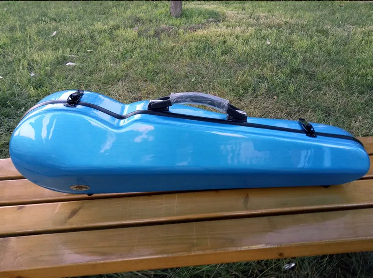 Жесткий Чехол для скрипки 4/4 из углеродного волокна в треугольной форме с двумя