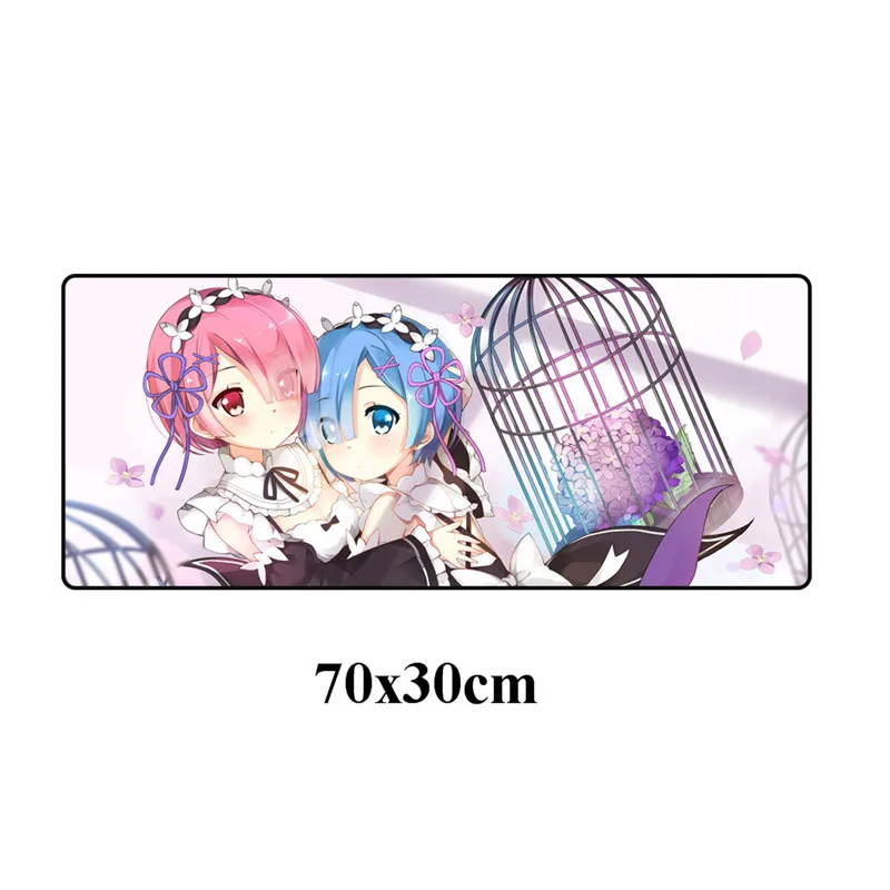 Model 2 Японский аниме Rem коврик для мыши Большой 70x30 см Otaku speed Gamer коврик для мыши фиксирующий край нескользящий для планшета ПК ноутбук Настольный коврик - Цвет: Model 2