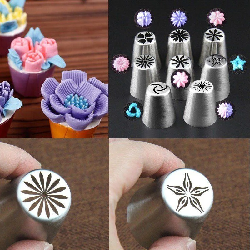 8 шт./компл. насадки для тюльпана украшения тортов кексов обледенения