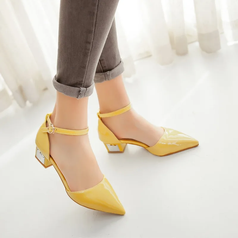 Женские босоножки на платформе туфли-лодочки с острым носком высоком каблуке