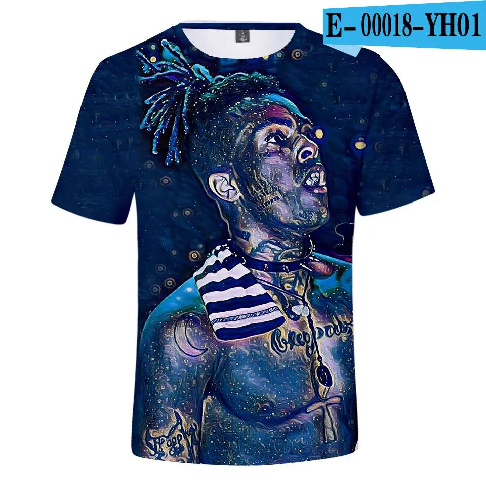 color at picture Xxxtentacion/3D футболки, летние футболки с короткими рукавами, детский музыкальный рэппер, футболки для мальчиков и девочек, xxxtentacion, 3D футболки, одежда - Цвет: color at picture