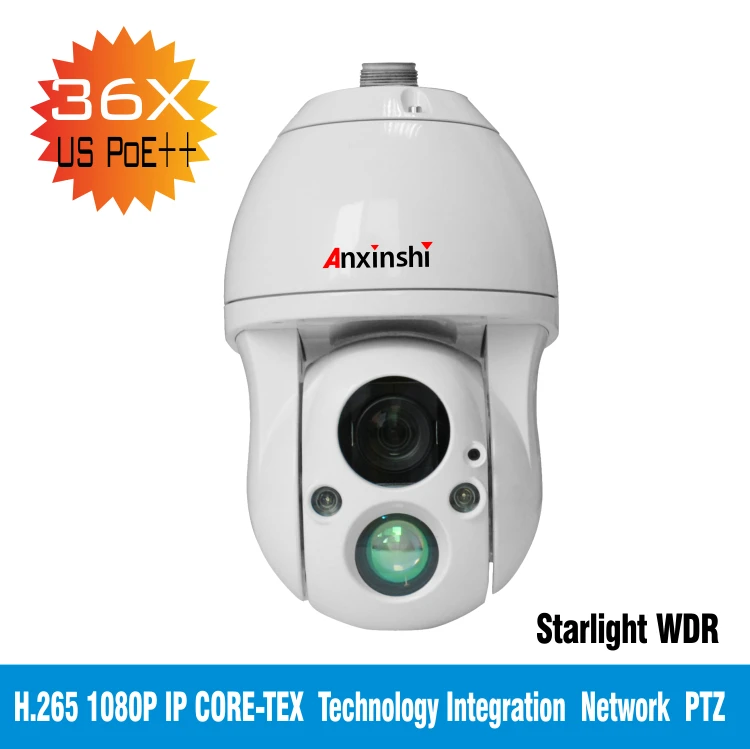 PoE 36X zoom H.265 2.0MP HD Starlight Низкое освещение Супер WDR CORE TEX технология интеграции сети PTZ