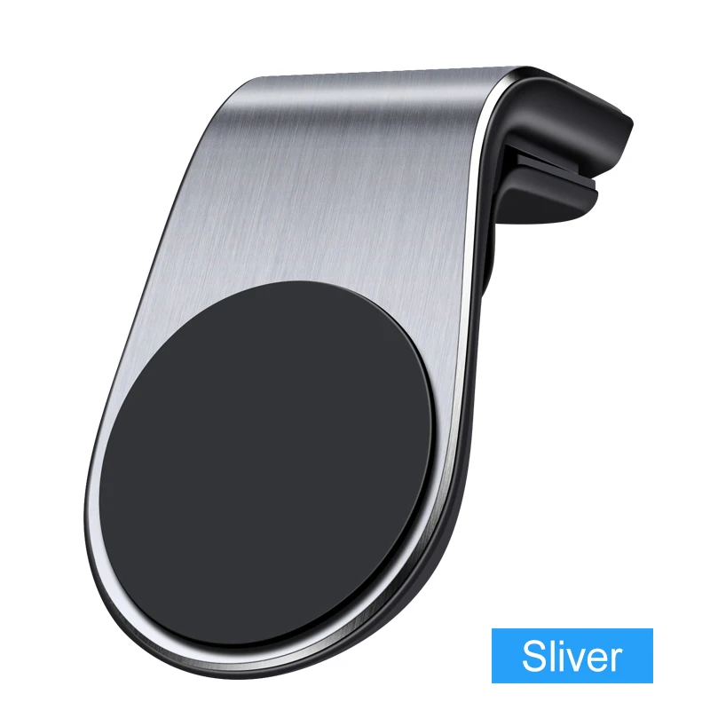 Silver Elough магнитный автомобильный держатель для телефона, подставка для сотового телефона, магнит для телефона, поддержка мобильного телефона, универсальный gps дисплей, автомобильный держатель на вентиляционное отверстие - Цвет: Silver