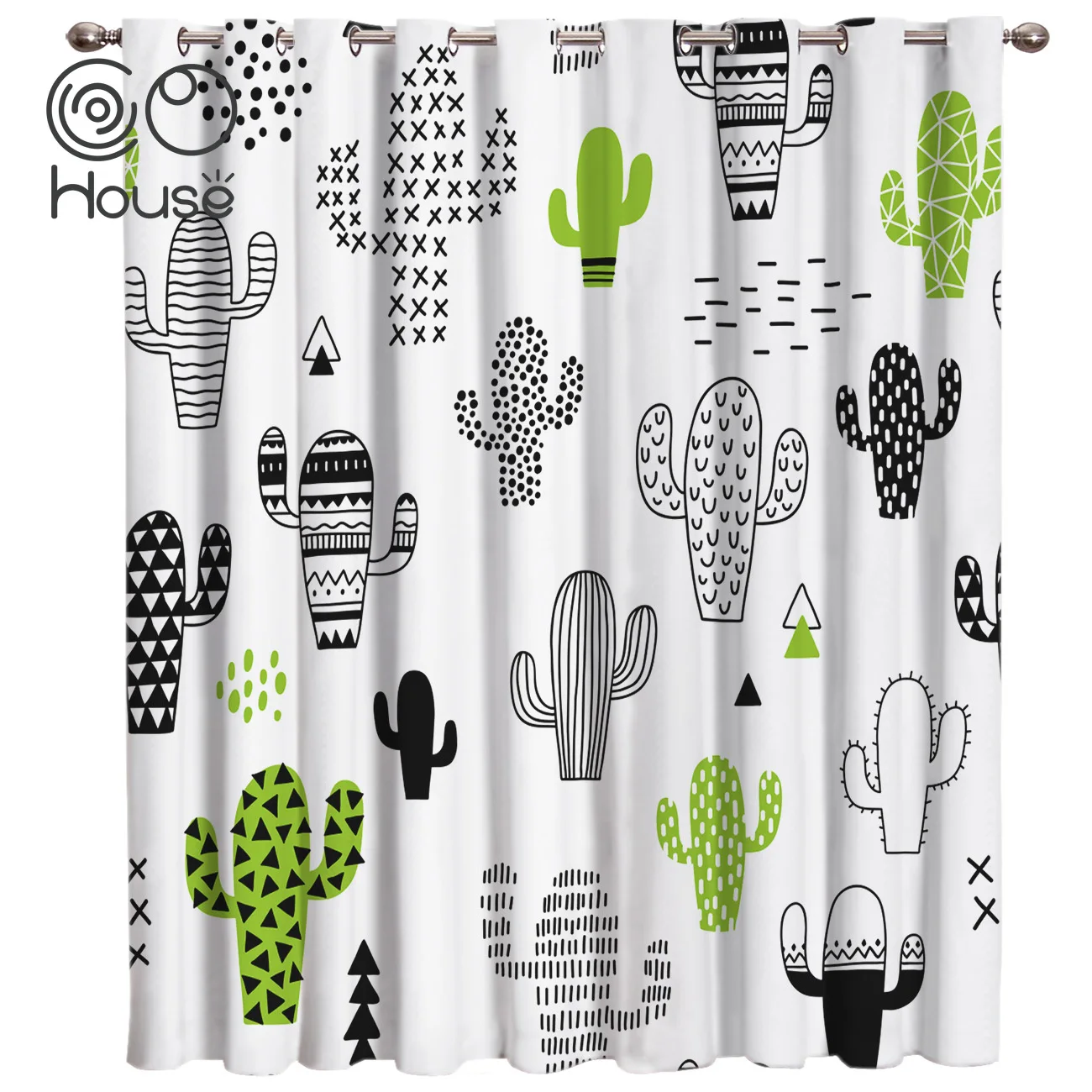 CoCoHouse милые граффити Зеленый Кактус оконные шторы подделка жалюзи на окно кухня