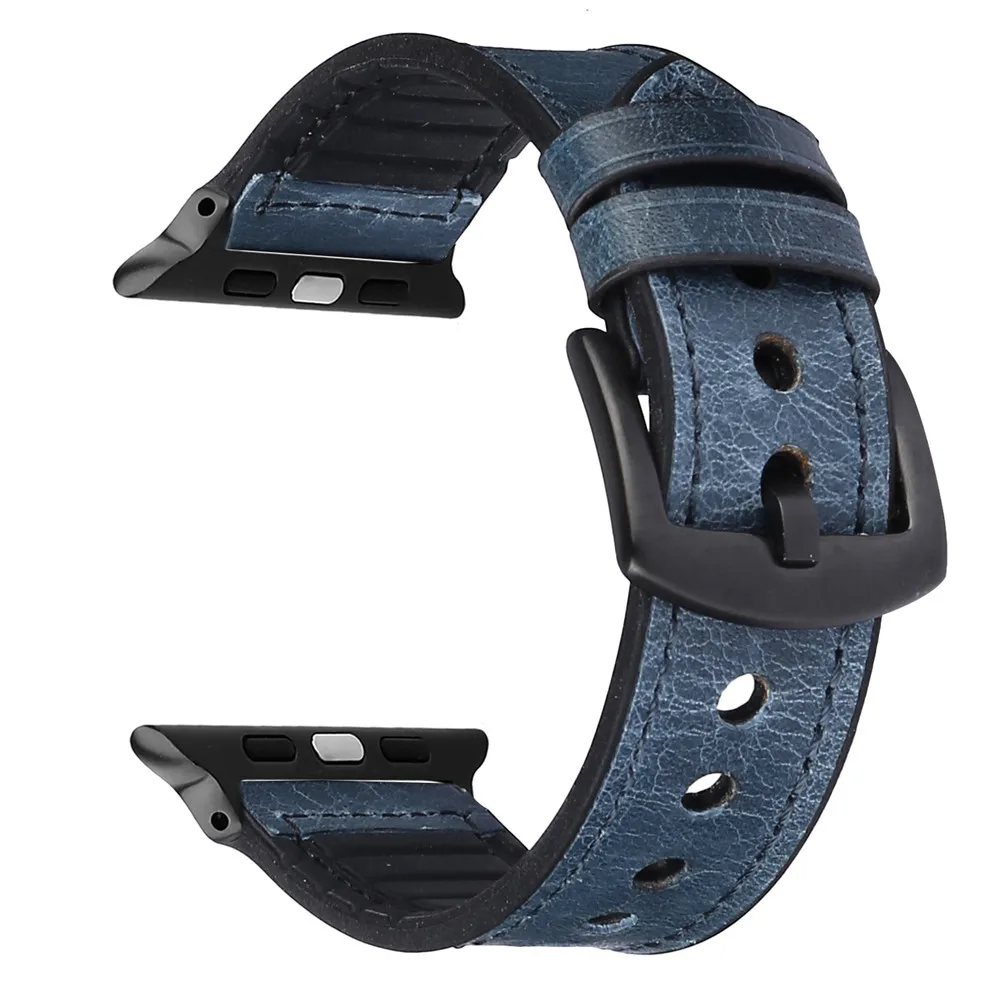 Силиконовый ремешок из натуральной кожи ремешок для наручных часов Apple Watch Series 5 4 3 2 1 ремешок для часов Для мужчин/Для женщин заменить Для мужчин t браслет 40/44/38 мм/42 мм