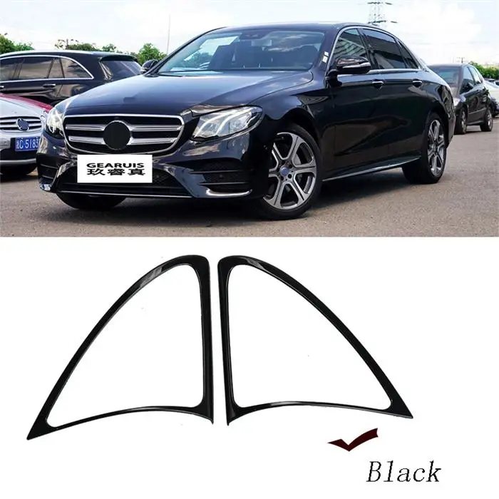 Black Автомобильный Стайлинг дверной динамик декоративная накладка наклейка для Mercedes Benz E Class w213- салона авто аксессуары - Название цвета: Black