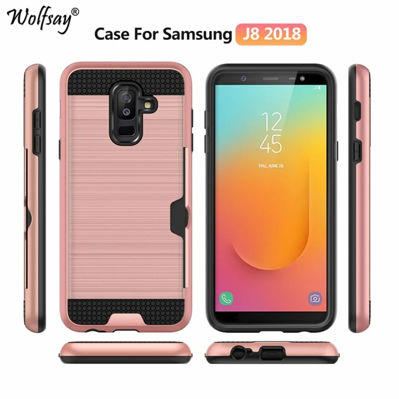 Чехол для samsung Galaxy J8 2018 бронированный силиконовый Жесткий чехол телефона