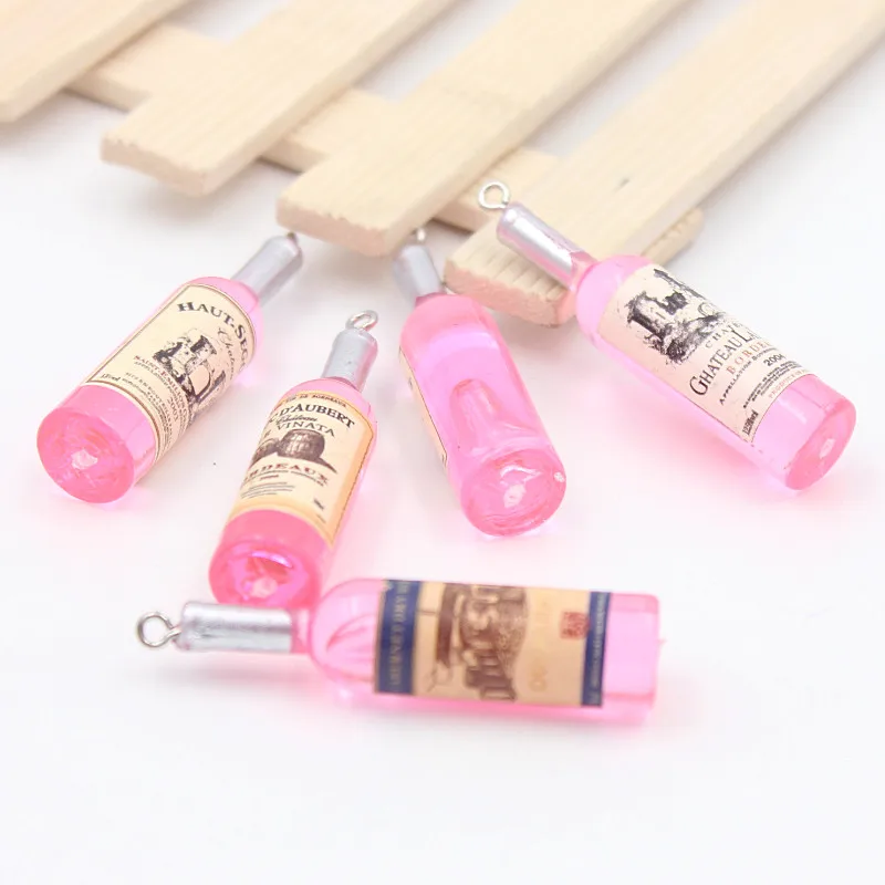 60 шт./лот пурпурная мини бутылка для вина украшения сделай сам пластиковые