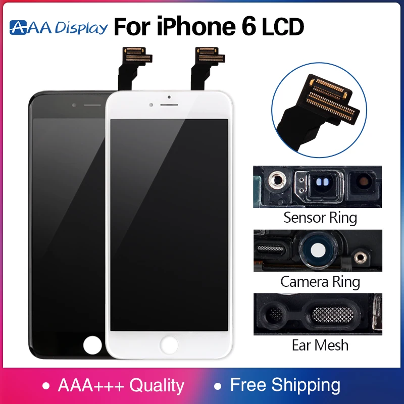 20 шт./лот Бесплатная доставка ЖК-дисплей Дисплей для iPhone 6 Сенсорный экран