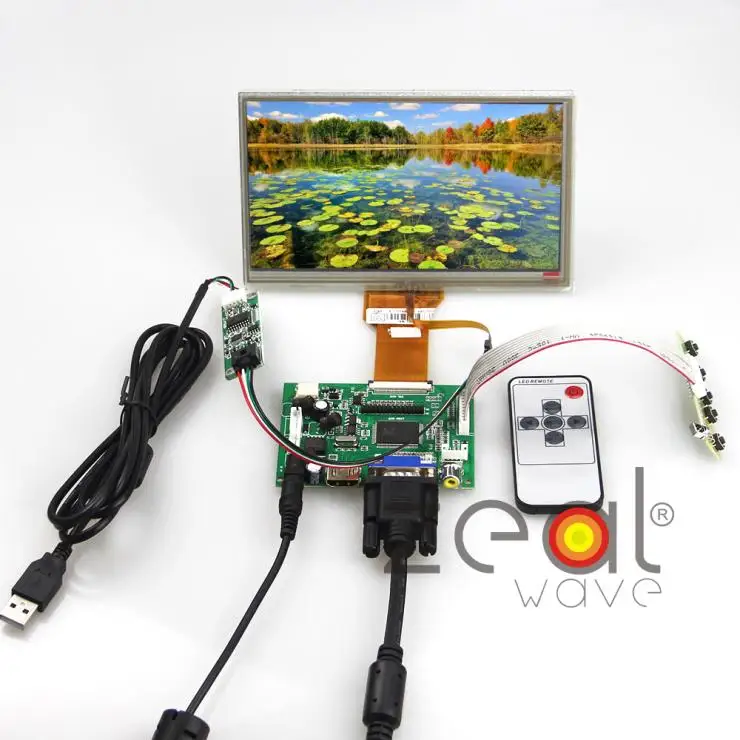 HDMI/VGA/AV + плата драйвера управления сенсорный экран 7 дюймов AT070TN90 AT070TN92 800x480 FPC