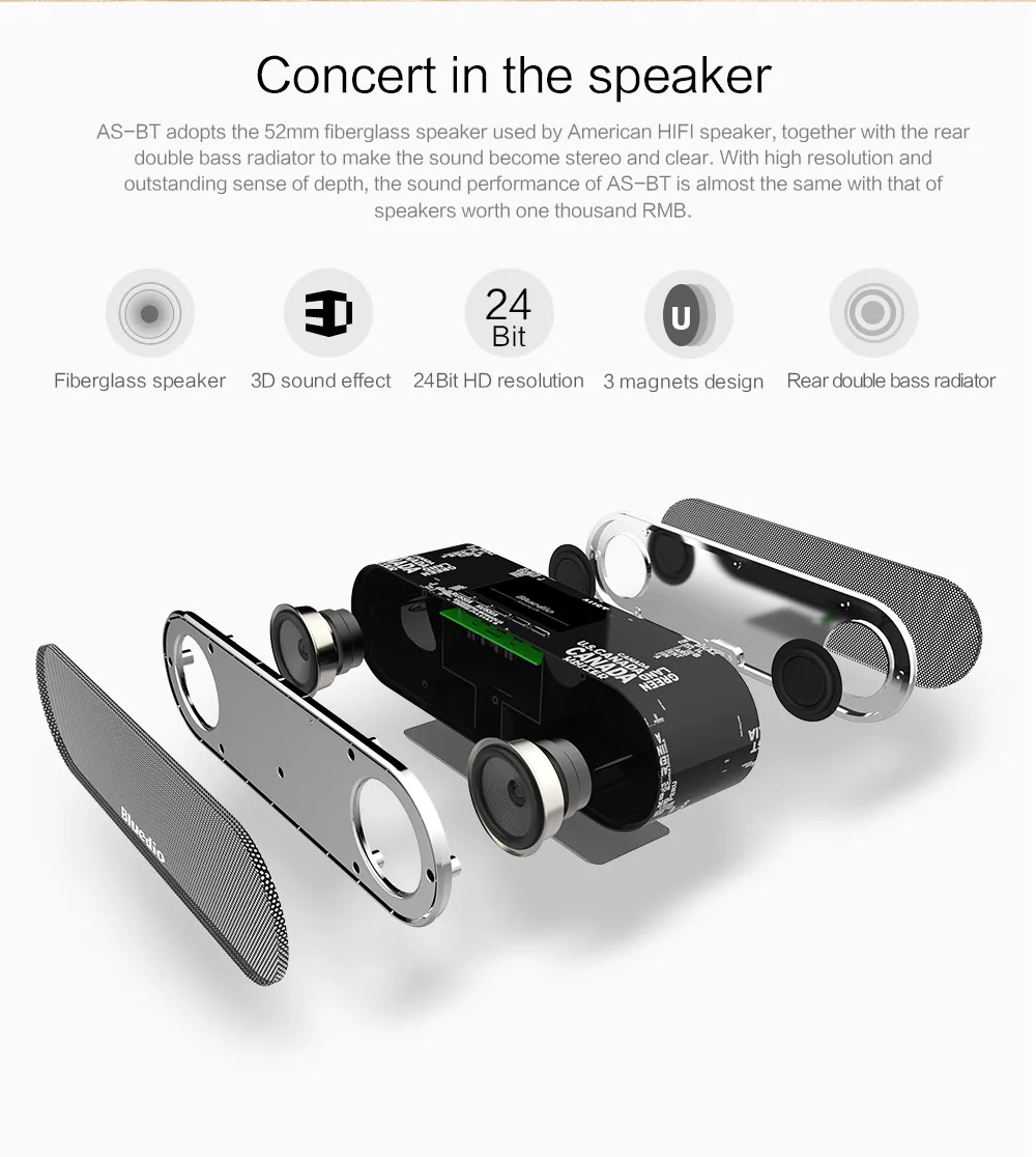 Горячей Продажи Bluedio КАК Оригинальные Bluetooth Mini Speaker Беспроводной Моды Стерео Громкоговоритель Для Xiaomi Телефон