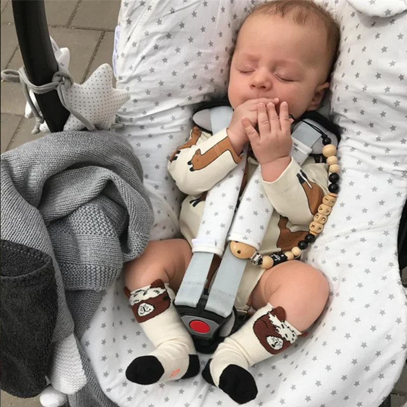 Хлопковые носки для малышей Детские гольфы с принтом животных из альпаки