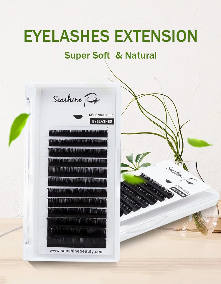 

Seashine Mink Lashes Makeup Maquiagem Individual Eyelash Extension High Quality Natural Soft Synthetic Mink Lash