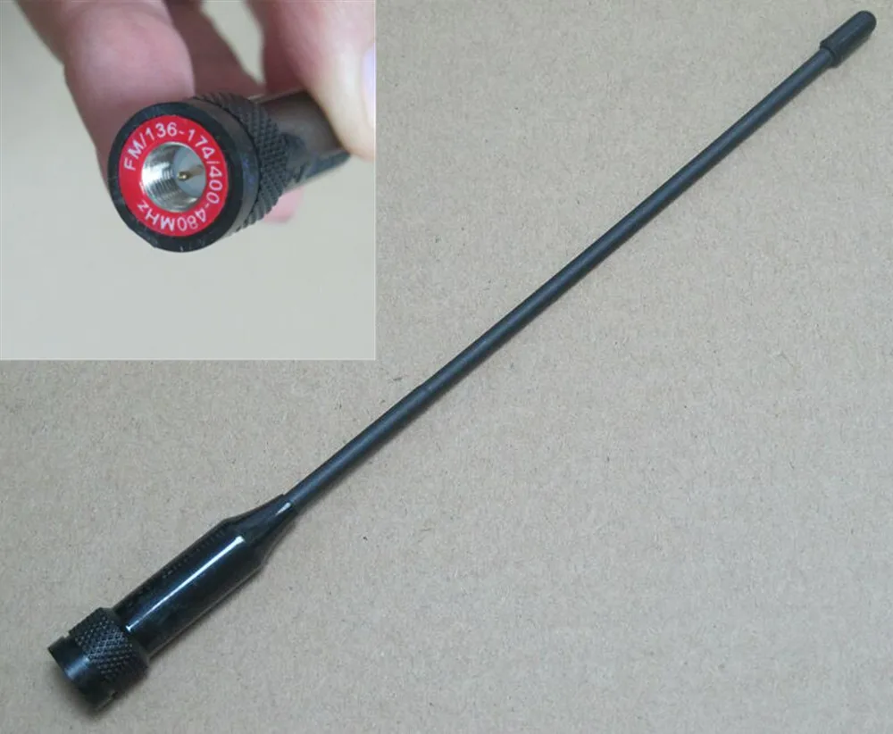 OPPXUN SMA-Male 144/430 МГц двухдиапазонная антенна для WOUXUN KG-UV6D для Yaesu VX-6R, VX-7R, VX 8R рация - Цвет: Черный