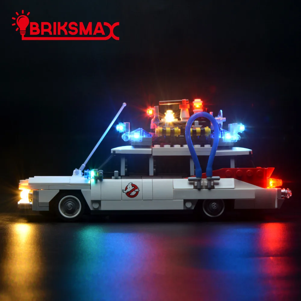 BriksMax светодиодный светильник комплект для охотников за привидениями Ecto-1 строительные блоки модельное освещение комплект совместим с 21108(модель не входит в комплект