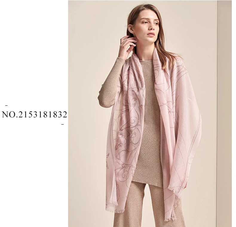 [BAOSHIDI]Winter cashmere Scarf women,lady elegant pashmina shawl, fashion tassel edge warm soft long scarf bandana
