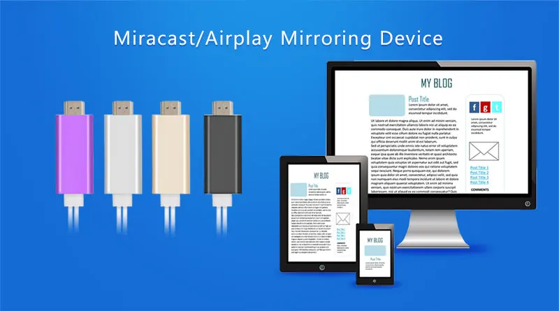 Wecast original TV stick with wired no delay RK3036 airplay mirascreen miracast screen mirroring function for office work home |