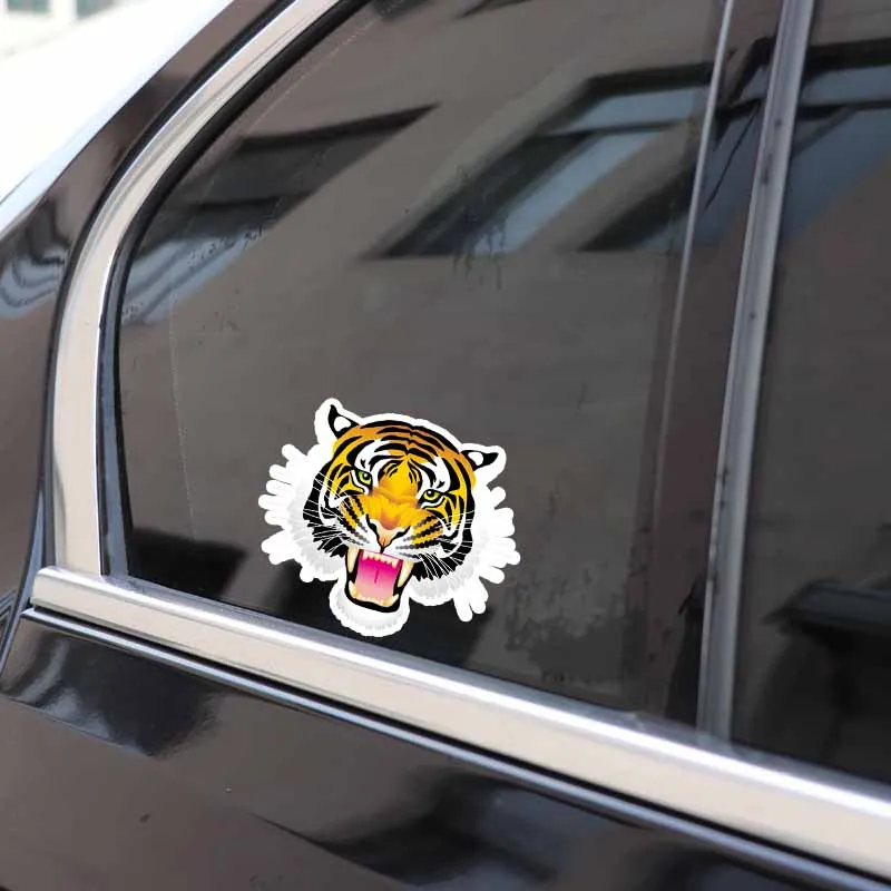 YJZT 14 7 см * 13 5 красивое животное голова тигра Портрет ПВХ автомобильная Наклейка