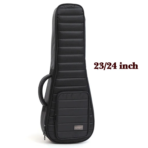 black 23 inch Укулеле сумка очень толстая коробка рюкзак вертикальный край дизайн модные простые музыкальные рюкзаки 21 23 26 дюймов несколько размеров и цветов - Цвет: black 23 inch