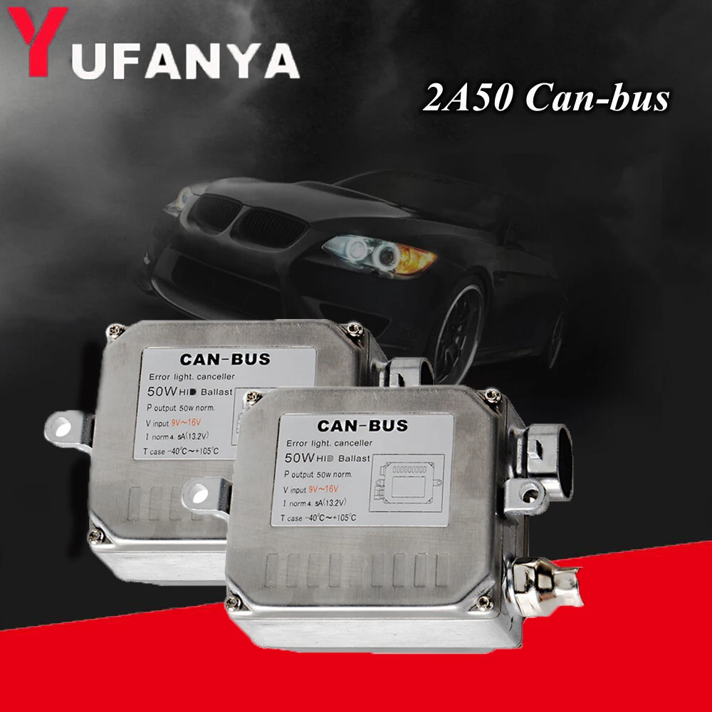 2 шт. 50W HID ксеноновый балласт для Hylux 2A50 Canbus балласт подходит для ламп H1 H3 H7 H11 9005 9006 9012 D2H HID ретрофит.