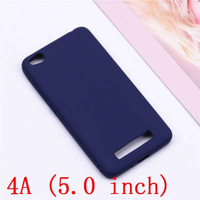 Dark Blue 4A Силиконовый чехол для Xiaomi Redmi 7A, чехол, Мягкий ТПУ силиконовый чехол, чехол для телефона, для Xiaomi Redmi 6A 4A 5A 7A, чехол, бампер - Цвет: Dark Blue 4A