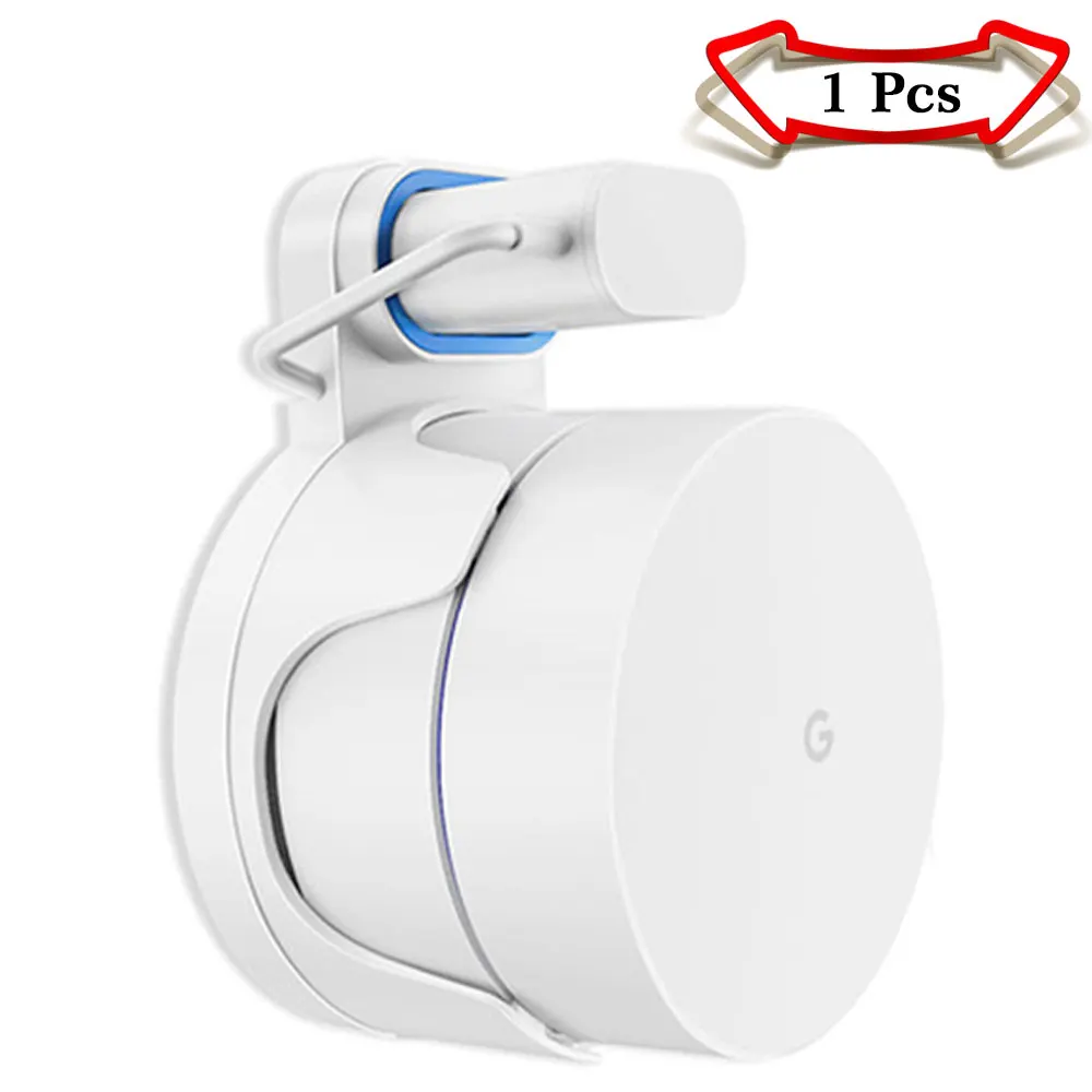 White-1Pcs Настенный Настольный кронштейн для Google Wifi кронштейн безопасности Белый, лучший дизайн для обмотки Google сетка Wifi узел системы шнур - Цвет: White-1Pcs