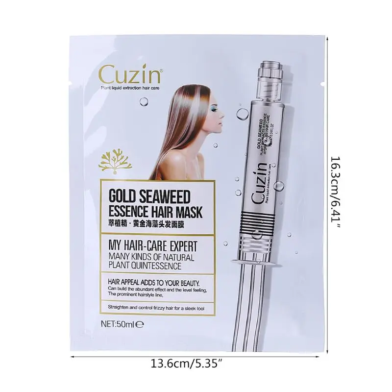 50ml Women Gold Seaweed Essence Hair Mask Soft Smooth Repair Nourishing keratin Make Shinning | Красота и здоровье