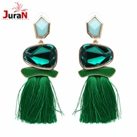 juran 2019 new fringed statement earrings wedding tassel multicolored hot fashion stud earrings jewelry women brinco christmas