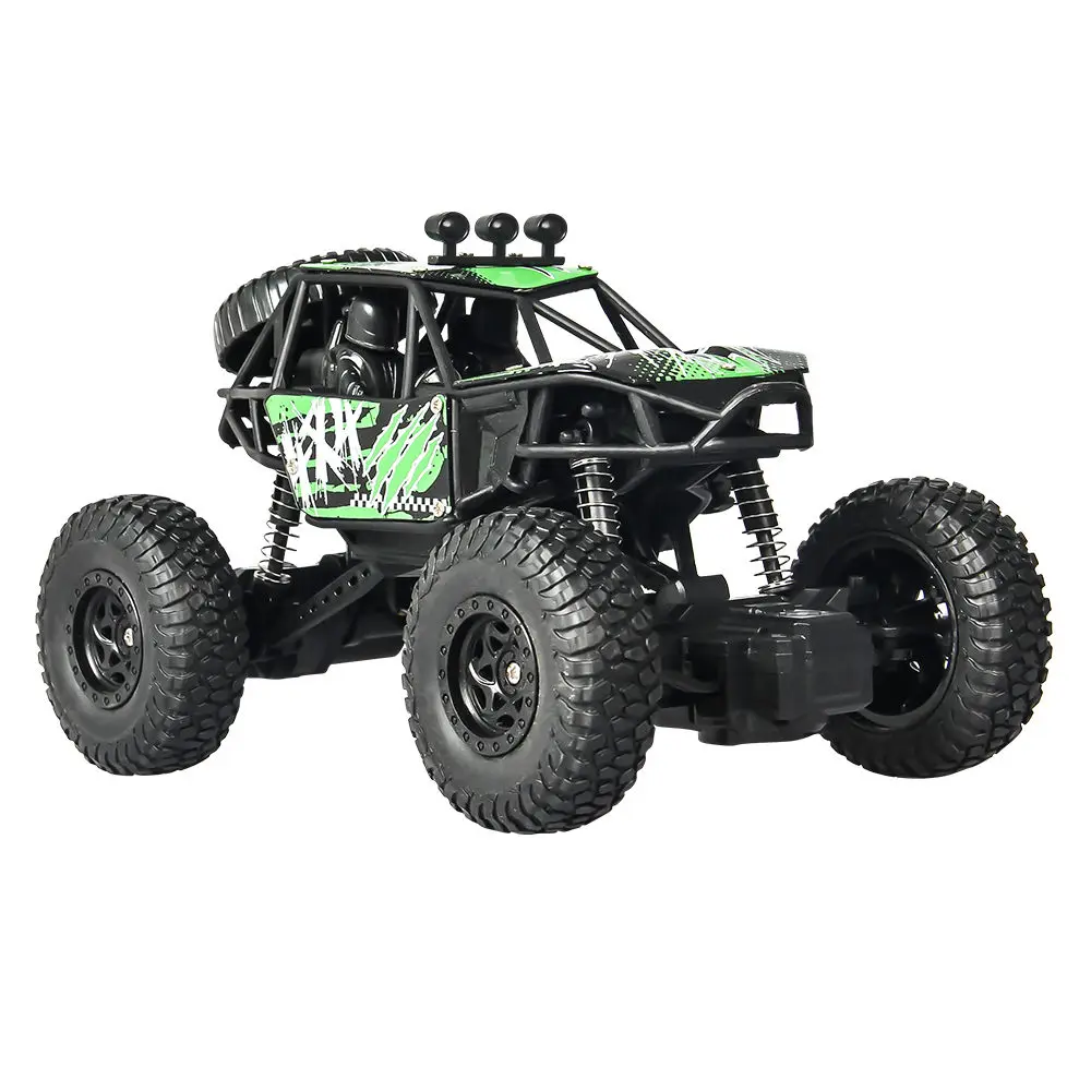 Радиоуправляемые машинки 4WD 2,4 GHz альпинистская машина 4x4 двойные моторы Bigfoot машинка с дистанционным управлением модель внедорожника игрушка детская радиоуправляемая светодиодная - Цвет: green