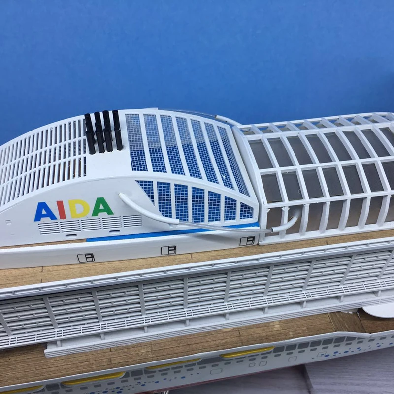 LUCKK 100 см Средиземноморский стиль AIDA деревянная Статуэтка кораблей светодиодный парусник роскошный Круизный дом Морской Декор дерево ремесло