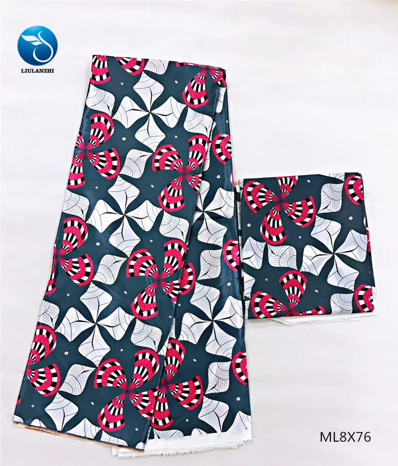 

LIULANZHI ankara prints silk wax soft african wax cloth imitated printing silk wax fabrics ML8X76