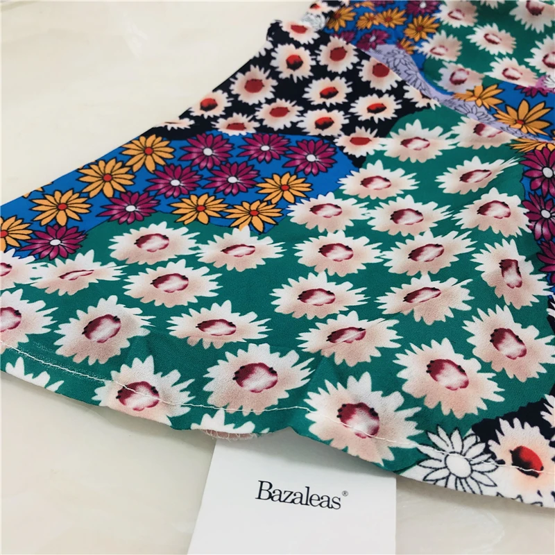 Bazaleas, винтажное, цветное, лоскутное, цветочный принт, для женщин, vestidos, праздничное, длинное платье, Пляжное, с разрезом, женские платья, Прямая поставка
