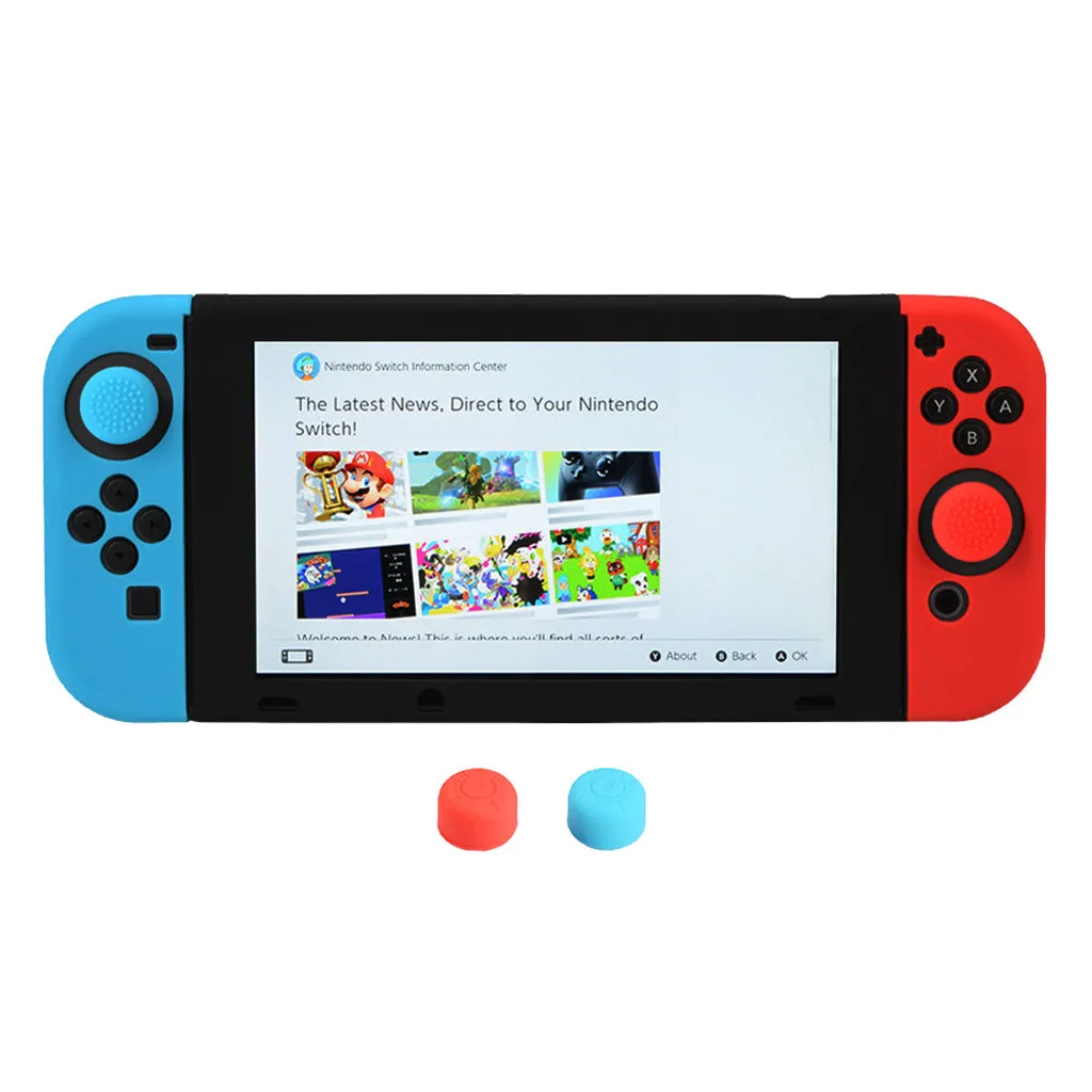 2019 2018 новый дизайн геймпад для Nintendo Switch мягкий силиконовый чехол защитный набор