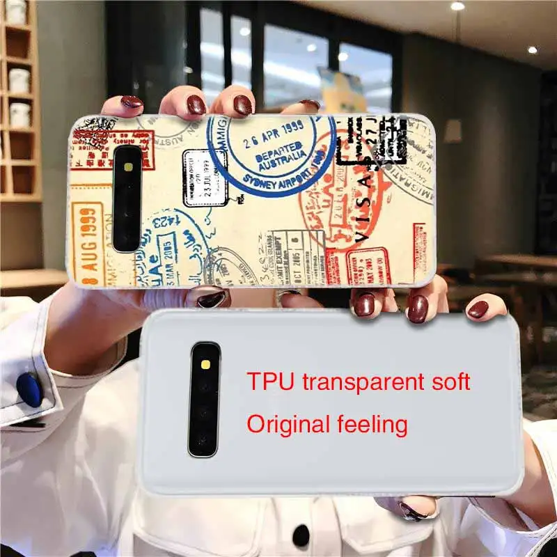 Мягкий чехол для Samsung Galaxy S21 S20 S11 S10 S9 S8 Plus Обложка S7 Edge S10e ультраретро почтовая