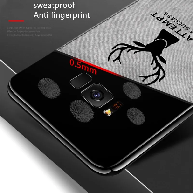For Samsung Galaxy S8 S9 S8plus S9plus Fabric Deer Cloth phone Case Note9 Note8 Soft Silicone edge shockproof case coque |